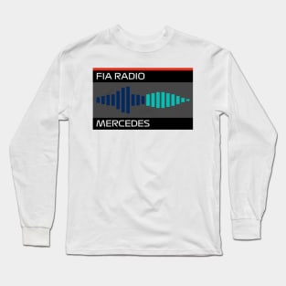 "Blue Flag" Mercedes Radio Message Design Long Sleeve T-Shirt